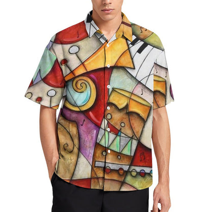 Men's Hawaiian Print Resort Shirt 2305102029