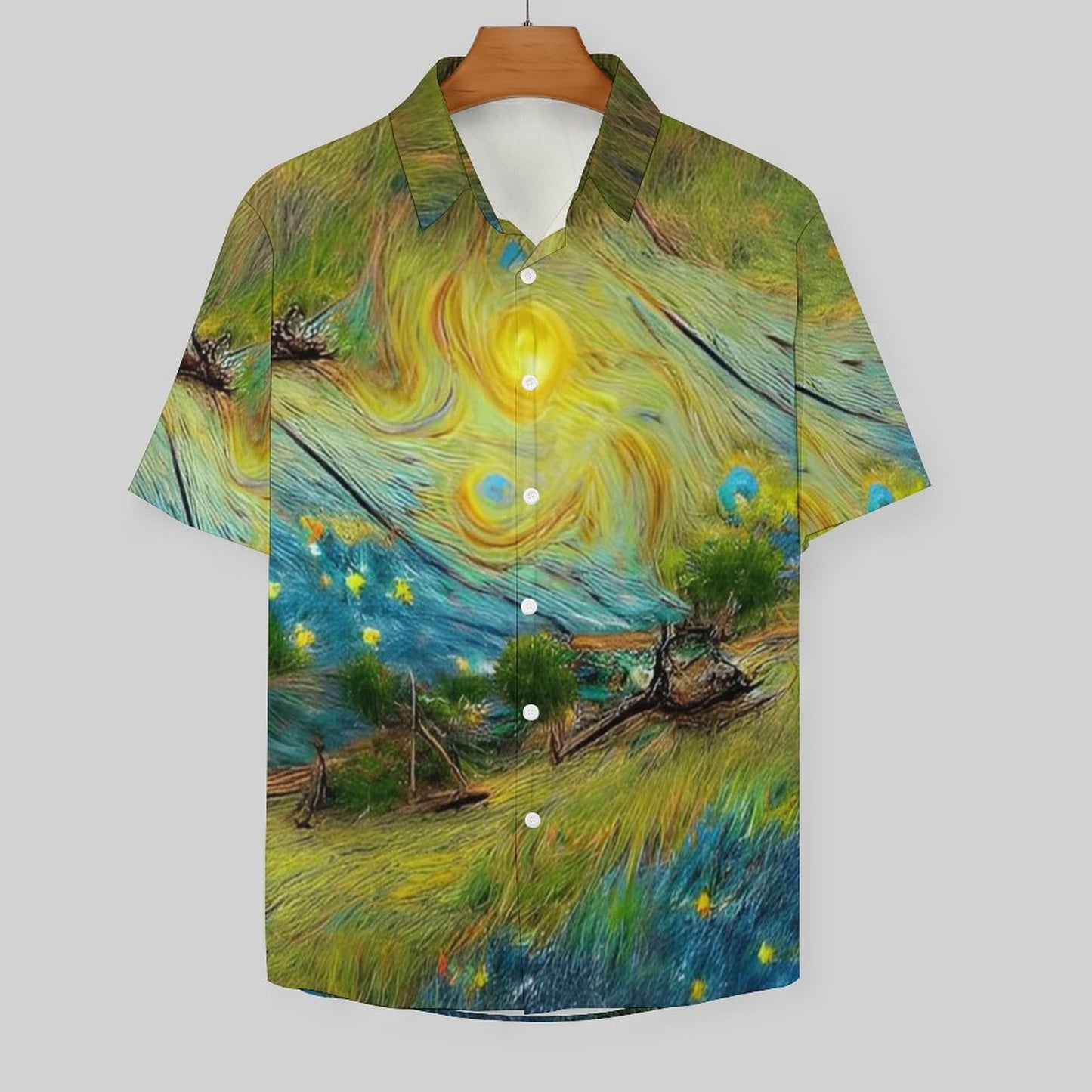 Men's Hawaiian Print Resort Shirt 2305101786