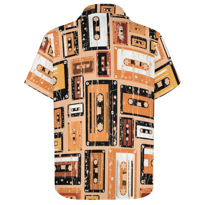 Men's Hawaiian Tape Print Vacation Shirt 2306101930