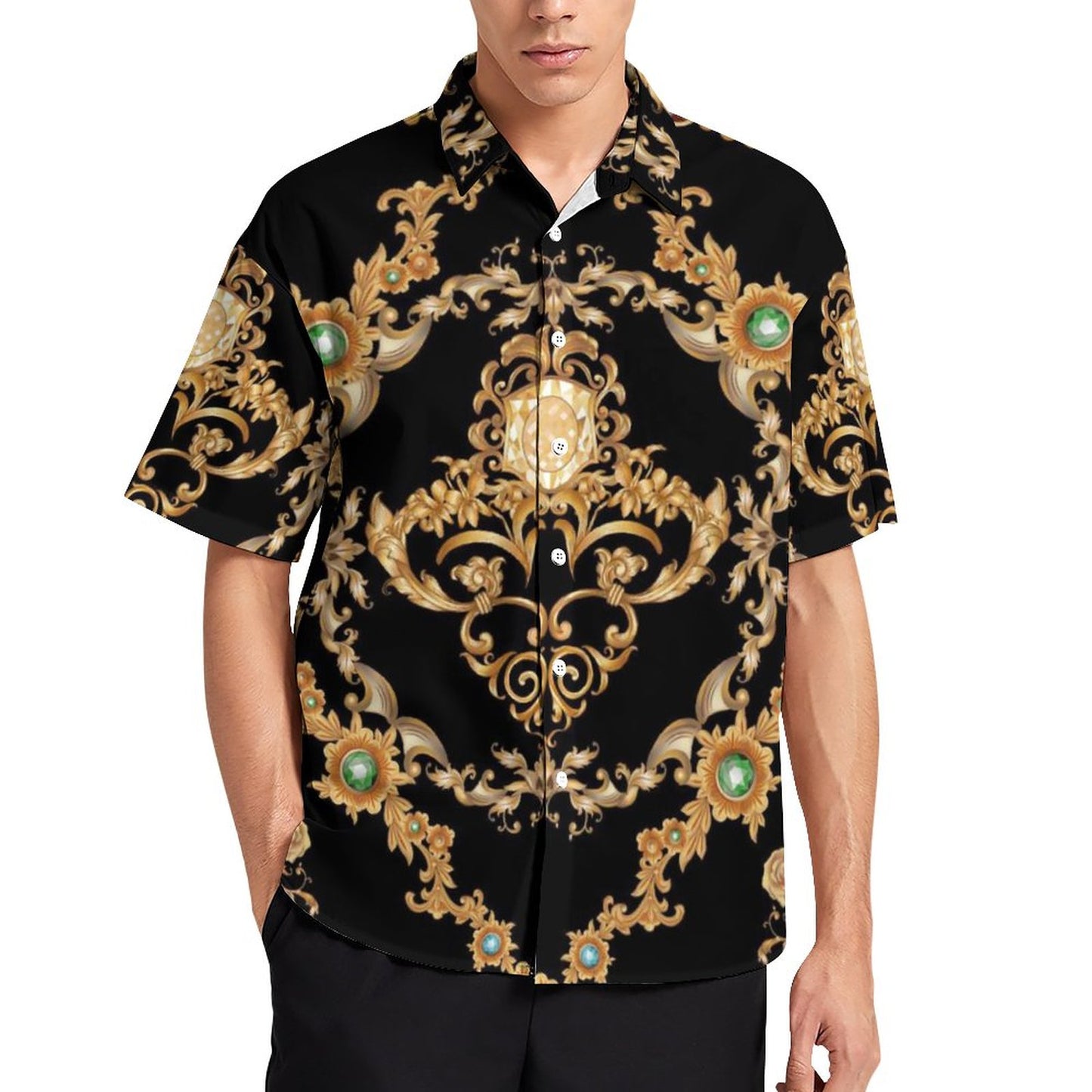 Men's Fashion Casual Printed Short Sleeve Shirts 2306100961
