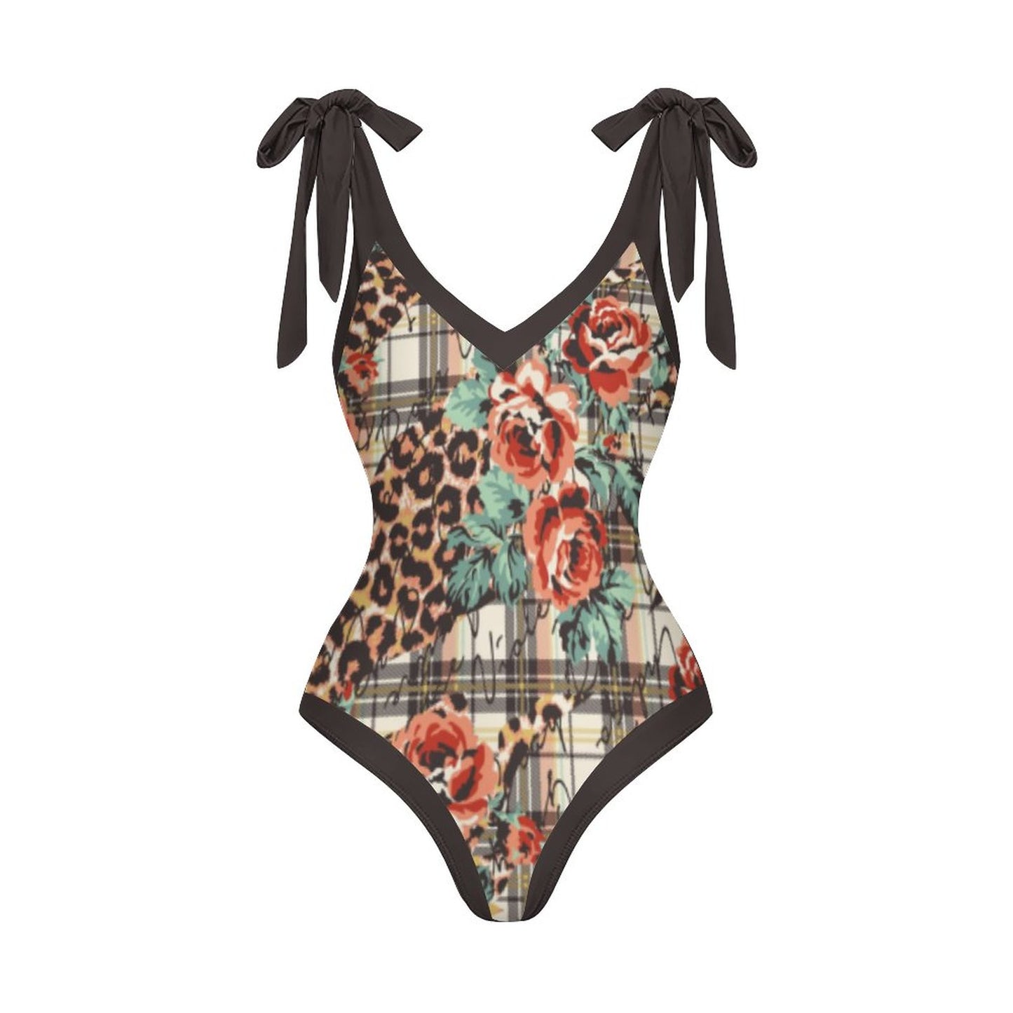 Casual Printed One-Piece Swimsuit And Cover Up 2305102868