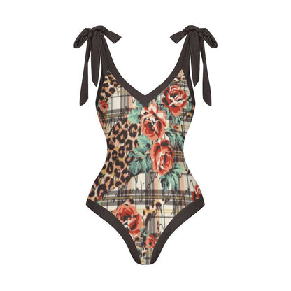 Casual Printed One-Piece Swimsuit And Cover Up 2305102868