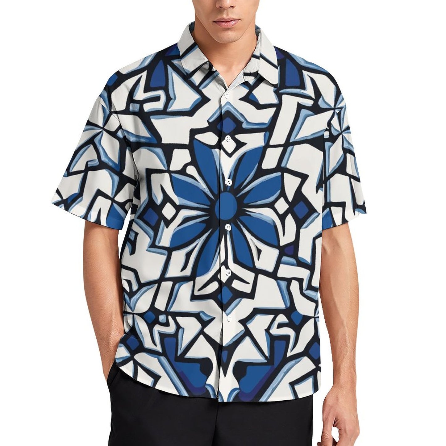 Men's Fashion Casual Printed Short Sleeve Shirts 2306100439