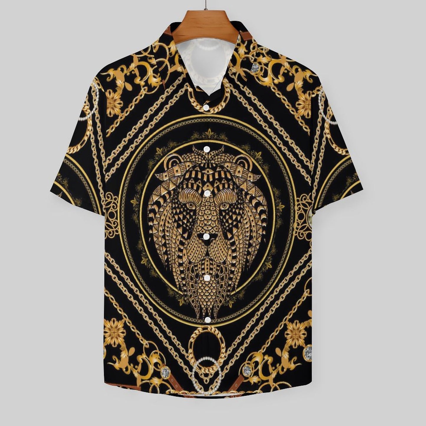 Men's Fashion Casual Printed Short Sleeve Shirts 2306100962