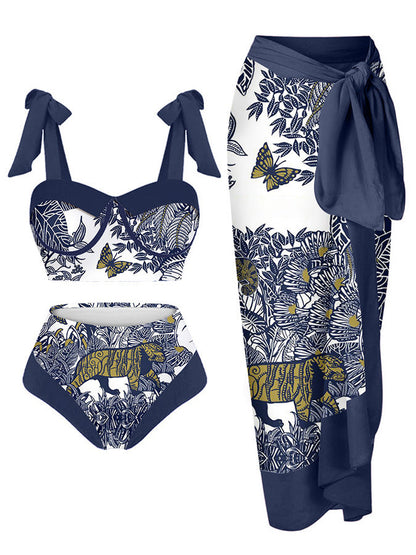 Patchwork Print Chic One Piece Swimsuit