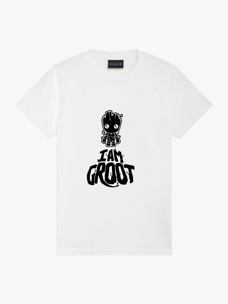 Women's Casual Groot Marvel Printed Round Neck Short Sleeve T-Shirt