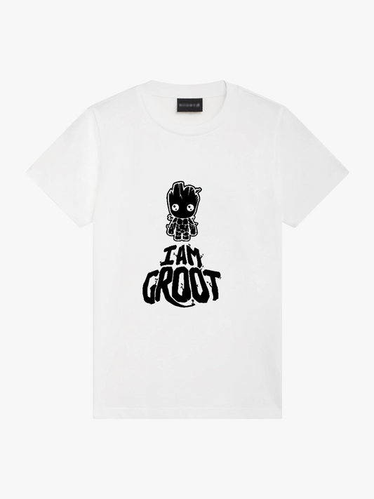 Women's Casual Groot Marvel Printed Round Neck Short Sleeve T-Shirt