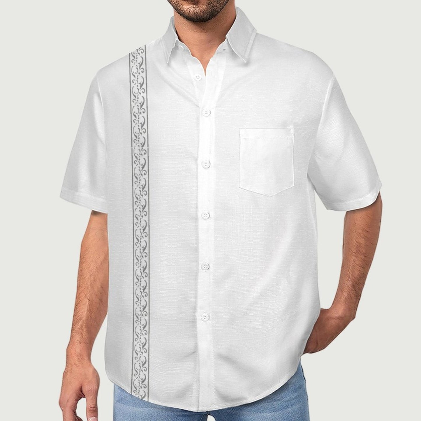 Geometric Print Hawaiian Men's Casual Shirt