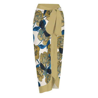 Casual Printed One-Piece Swimsuit And Cover Up 2305102599