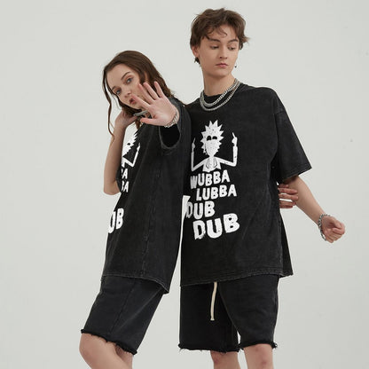 Unisex Vintage Solid Wash T-Shirts 2305103411