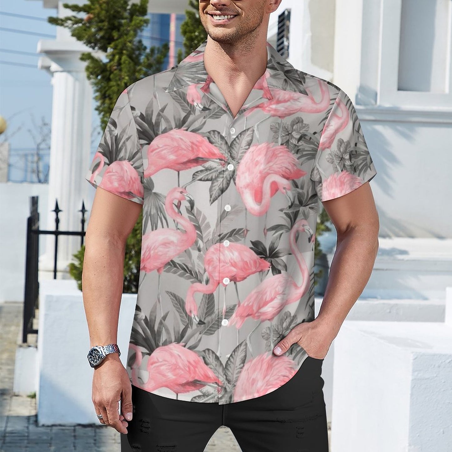 Men's Hawaiian Casual Short Sleeve Shirt 2305102380