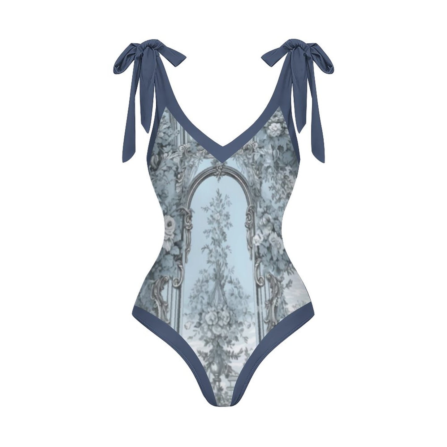 Casual Printed One-Piece Swimsuit And Cover Up 2305102458