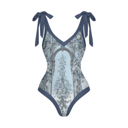 Casual Printed One-Piece Swimsuit And Cover Up 2305102458