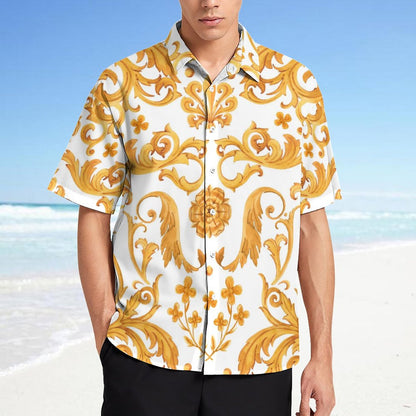 Men's Fashion Casual Printed Short Sleeve Shirts 2306101108