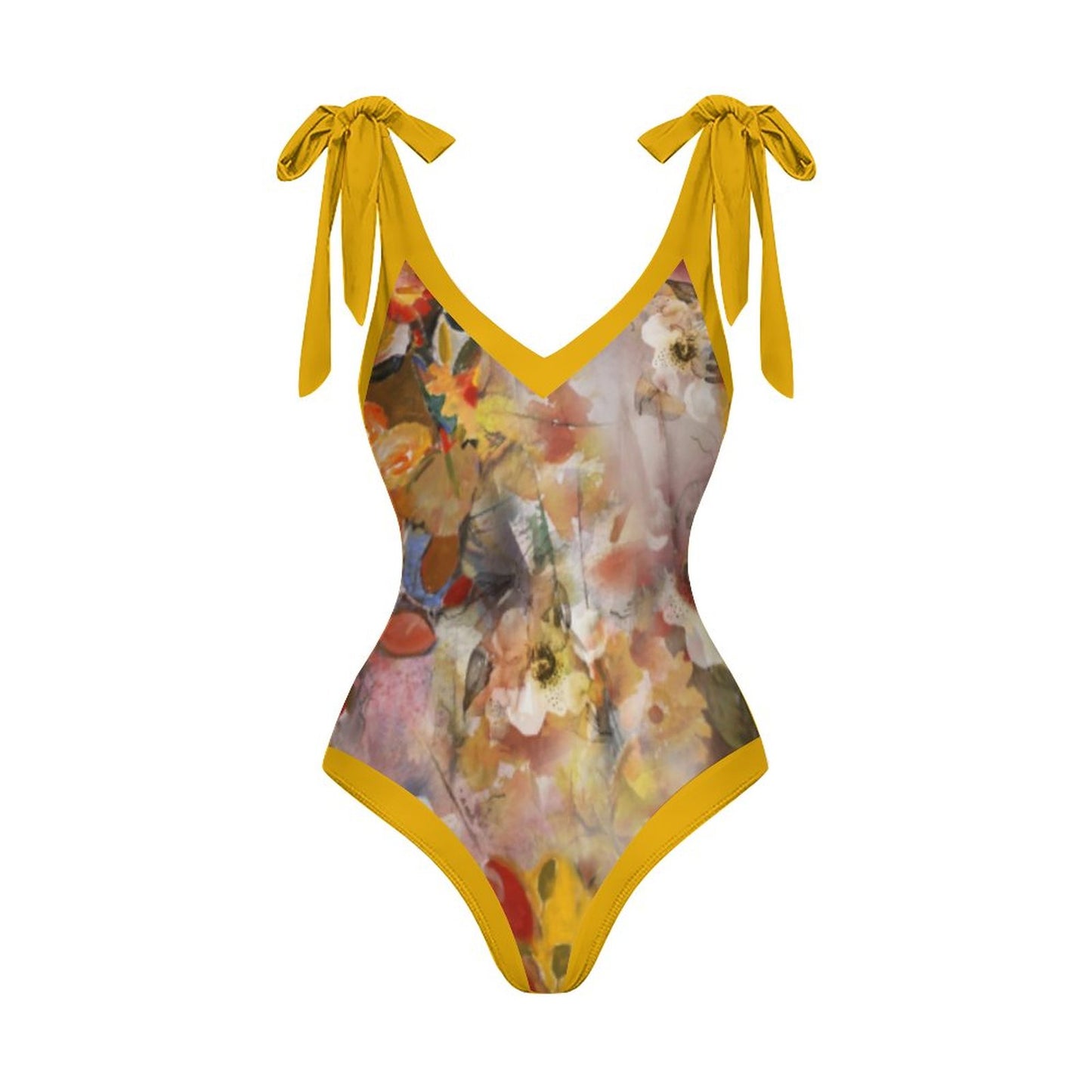Casual Printed One-Piece Swimsuit And Cover Up 2305102698