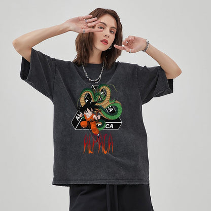 Unisex Vintage Solid Wash T-Shirts 2305103539