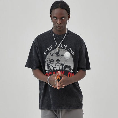 Unisex Vintage Solid Wash T-Shirts 2305101614