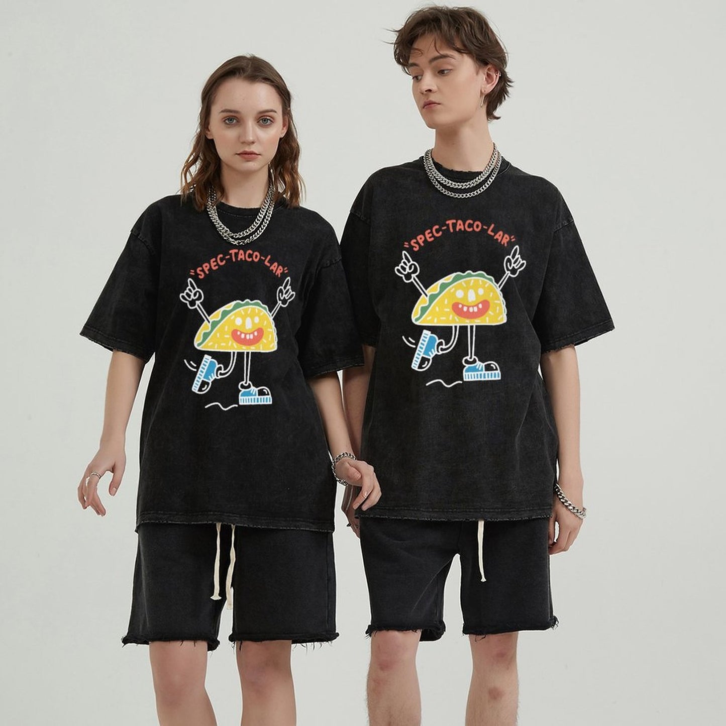 Unisex Vintage Solid Wash T-Shirts 2305103534
