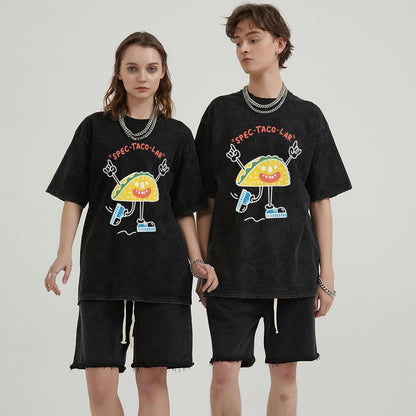 Unisex Vintage Solid Wash T-Shirts 2305103534