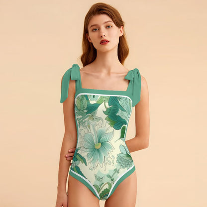 Fashion Printed One Piece Swimsuit And Cover Up 2306103037
