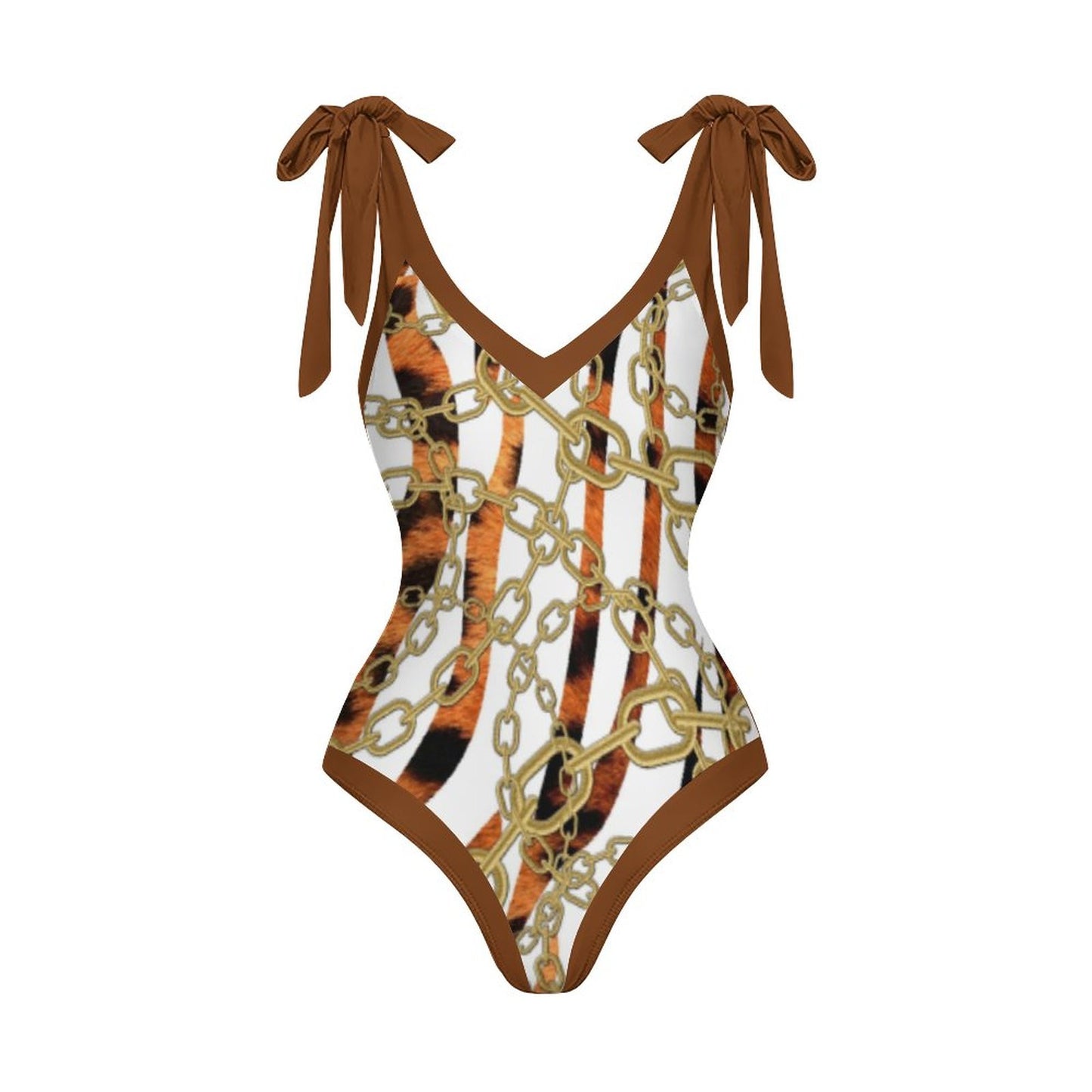 Casual Printed One-Piece Swimsuit And Cover Up 2305102689