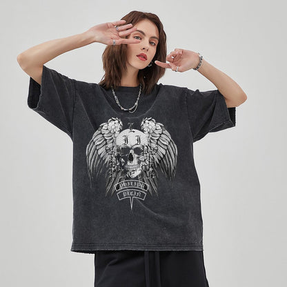 Unisex Vintage Solid Wash T-Shirts 2305101627