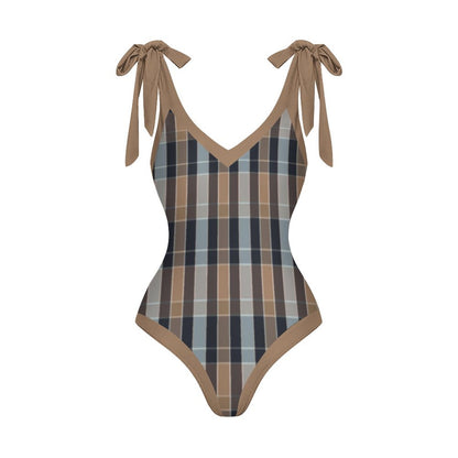 Casual Printed One-Piece Swimsuit And Cover Up 2305102457