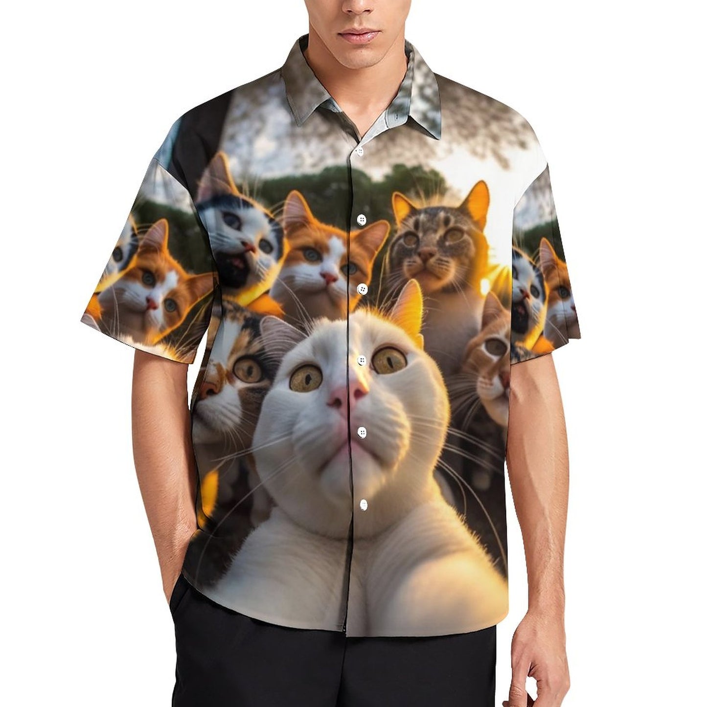 Men's Fashion Casual Printed Short Sleeve Shirts 2306103299