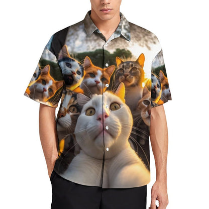Men's Fashion Casual Printed Short Sleeve Shirts 2306103299
