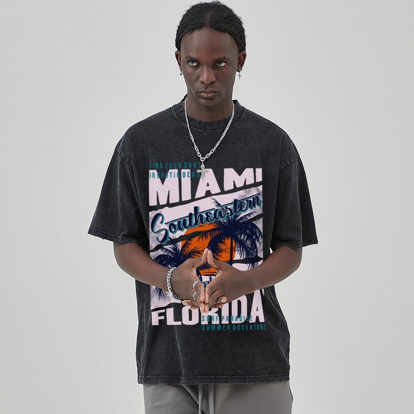 Unisex Vintage Solid Wash T-Shirts 2305101924
