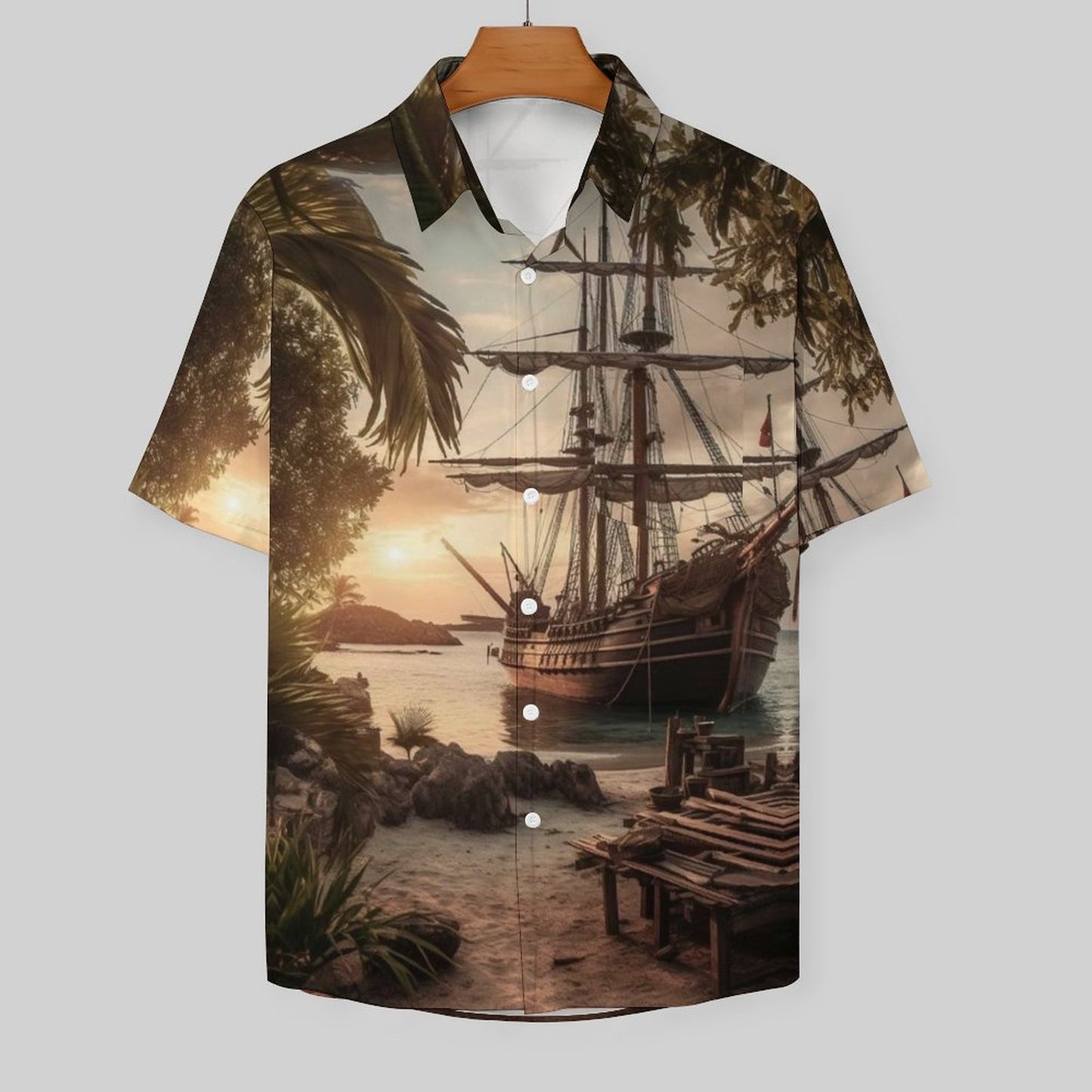Men's Hawaiian Casual Short Sleeve Shirt 2306104247