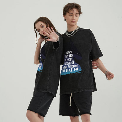 Unisex Vintage Solid Wash T-Shirts 2305103525