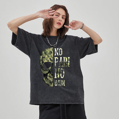 Unisex Vintage Solid Wash T-Shirts 2305104077