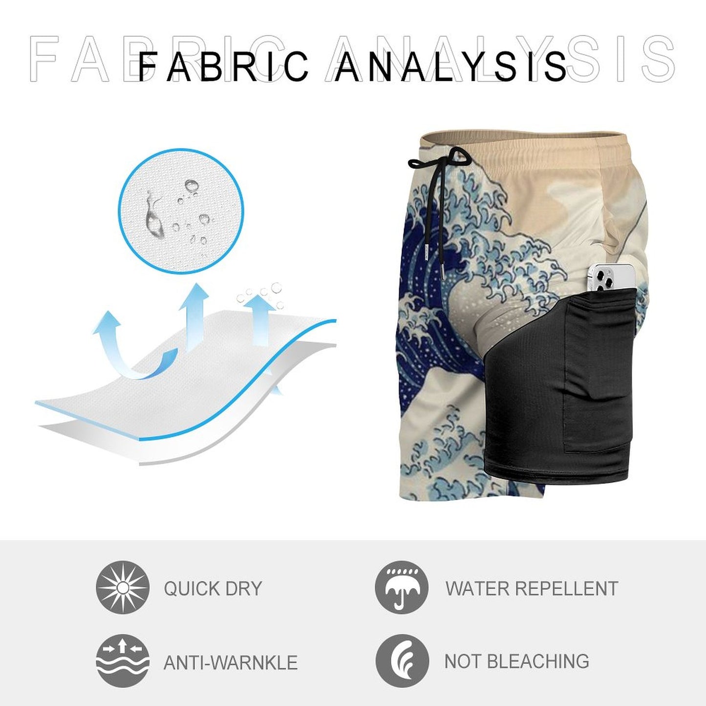 Men's sports fashion beach shorts 2304103711