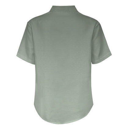 Men's Gradient Color Striped Print Front Button Soft Breathable Chest Pocket Casual Shirt