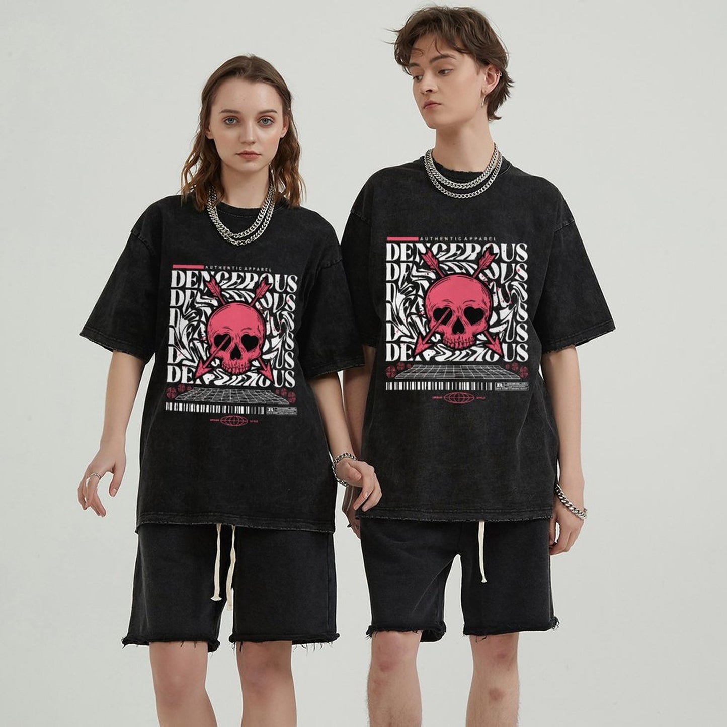 Unisex Vintage Solid Wash T-Shirts 2305102861
