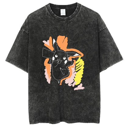 Unisex Vintage Solid Wash T-Shirts 2305103528