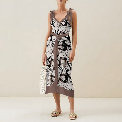 Casual Printed One-Piece Swimsuit And Cover Up 2305102429