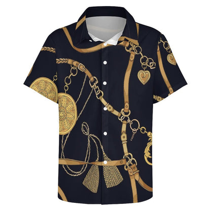 Men's Fashion Casual Printed Short Sleeve Shirts 2306100782