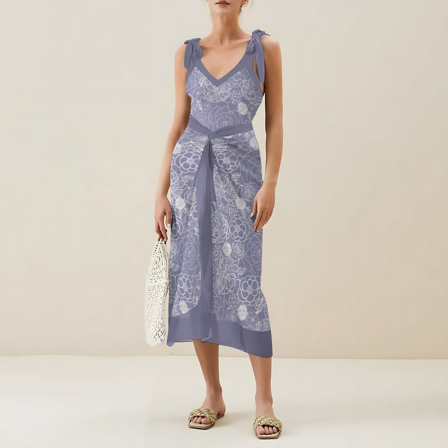 Casual Printed One-Piece Swimsuit And Cover Up 2305102478