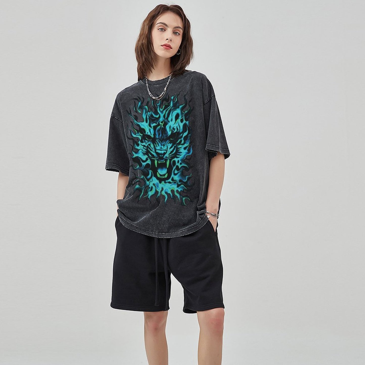 Unisex Vintage Solid Wash T-Shirts 2305101616