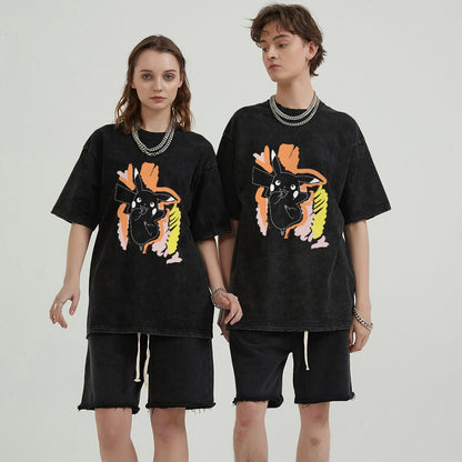 Unisex Vintage Solid Wash T-Shirts 2305103528