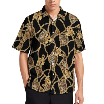 Men's Fashion Casual Printed Short Sleeve Shirts 2306105123