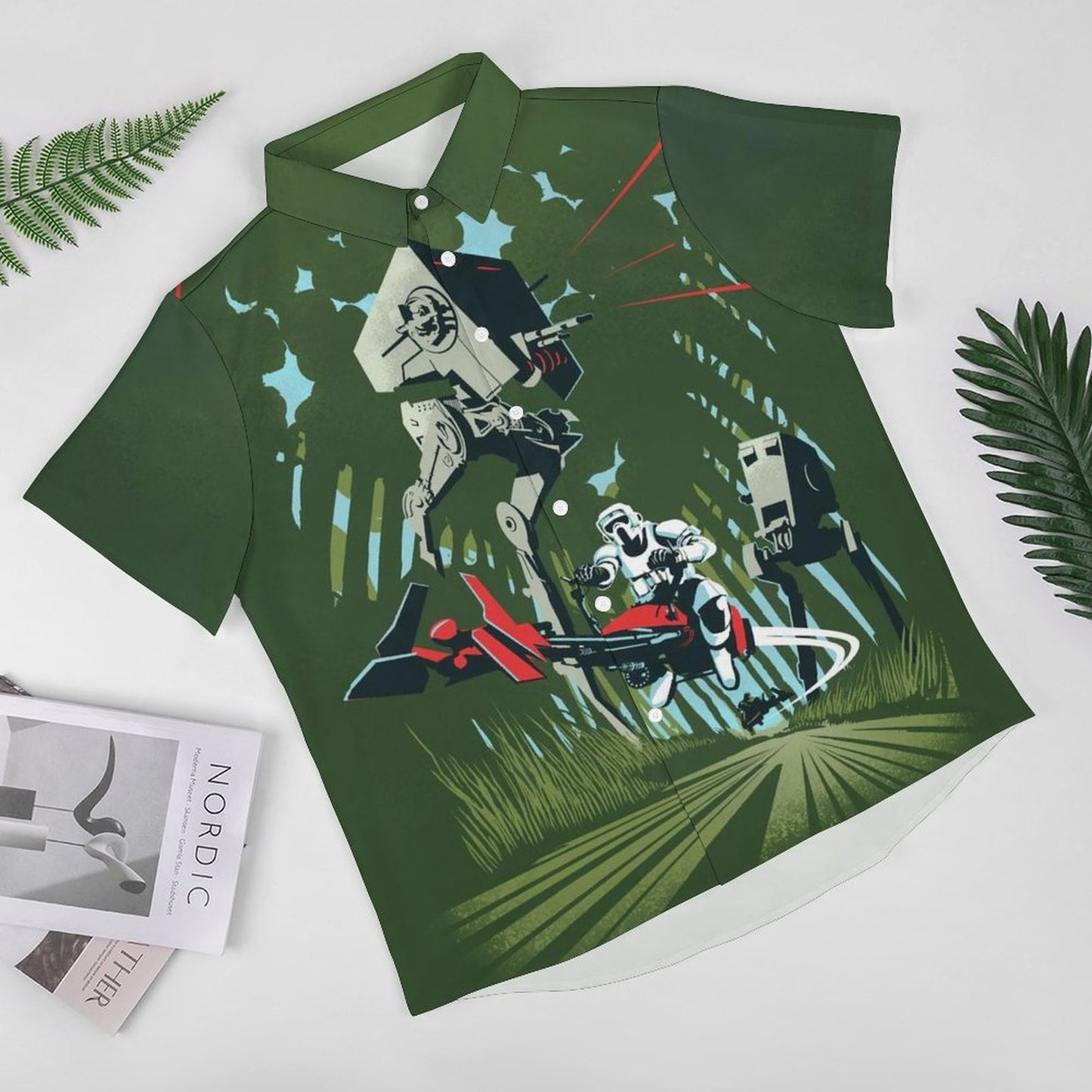 Men's Fashion Casual Printed Short Sleeve Shirts 2306101396