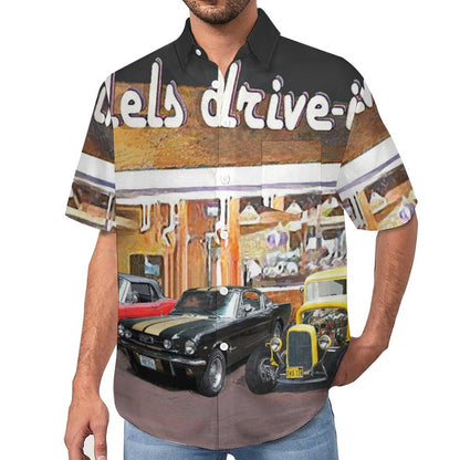Men's Painted Print Vacation Hawaiian Shirt