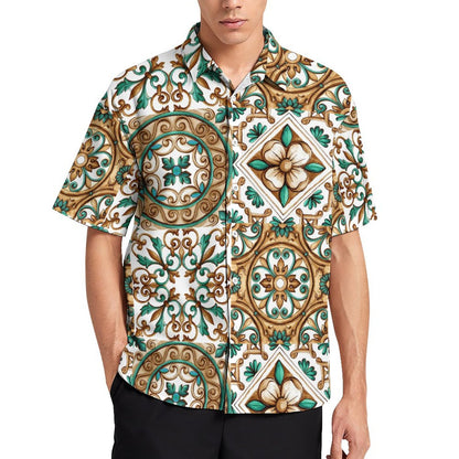 Men's Fashion Casual Printed Short Sleeve Shirts 2306101056