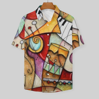 Men's Hawaiian Print Resort Shirt 2305102029