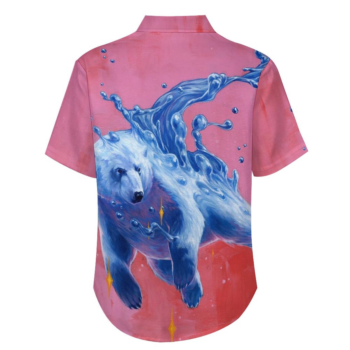 Men's Polar Bear Painted Art Print Vacation Hawaiian Shirt2305106293