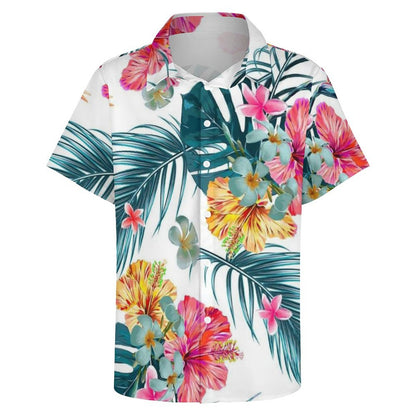 Men's Hawaiian Print Resort Shirt 2305101473