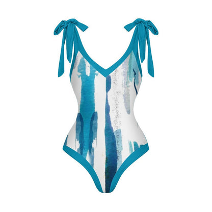 Casual Printed One-Piece Swimsuit And Cover Up 2305103358